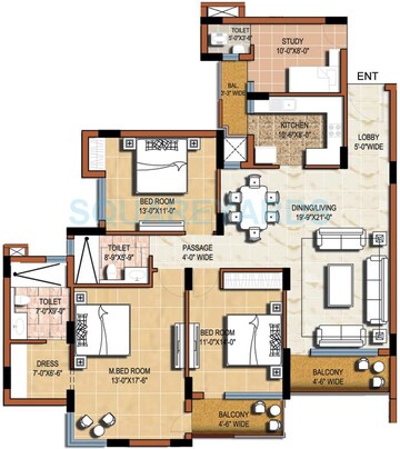  3 BHK Apartment at Omaxe Grand, Sector 93b – for Sale