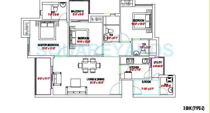 paras tierea duplex apartment 3bhk sq 1565sqft 1
