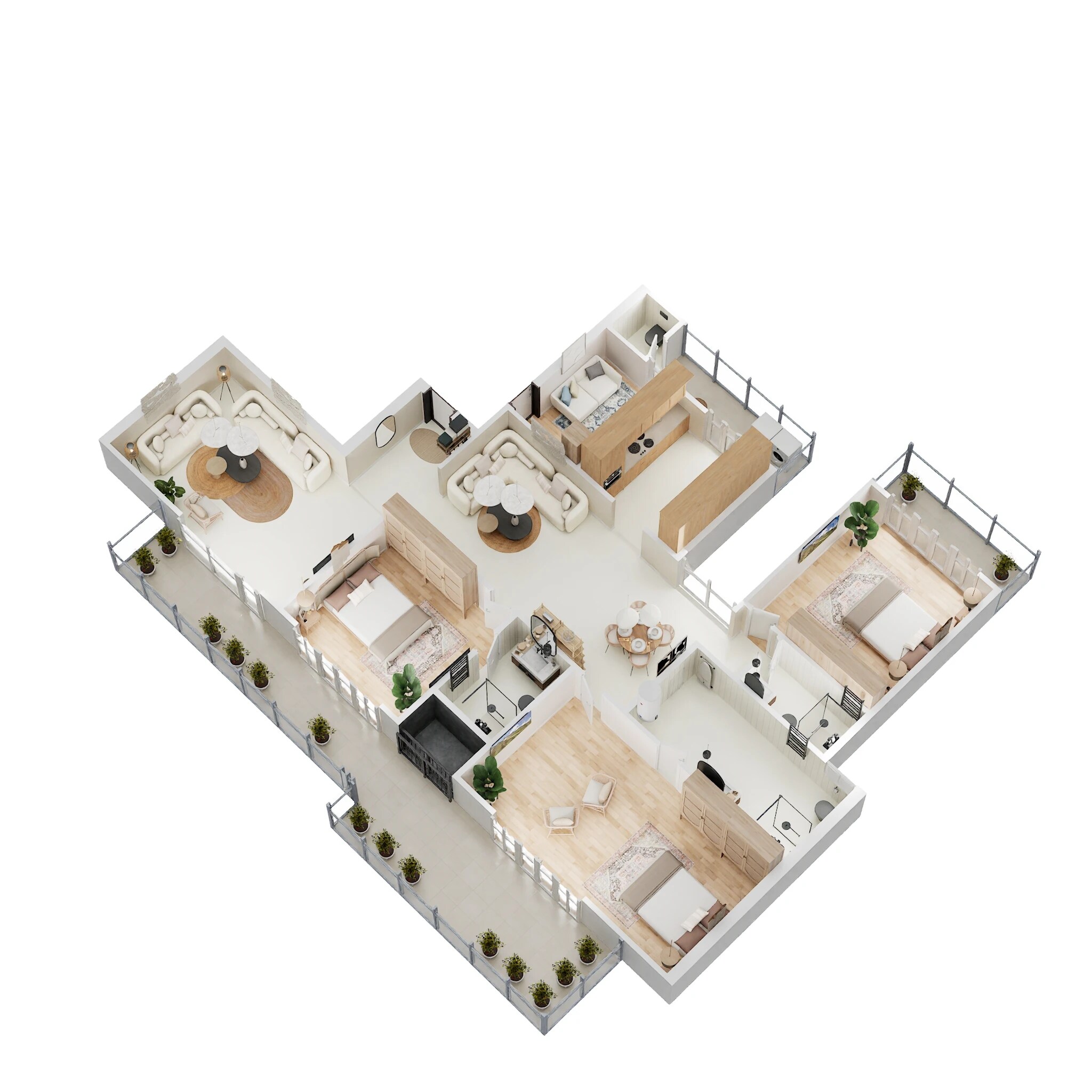 Floor plan of 3 BHK 2555 Sq. Ft. Apartment in Prateek Canary, Noida