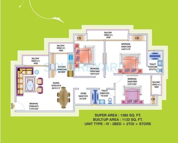  3 BHK Apartment at Prateek Laurel, Sector 120 – for Rent