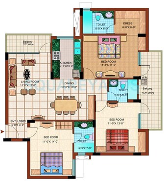 3 BHK Apartment For Resale in Purvanchal Royal Park Sector 137 Noida  6740533