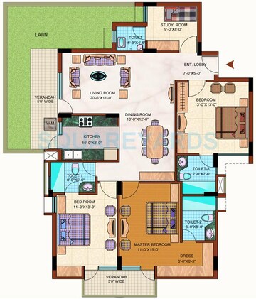  3 BHK Apartment at Purvanchal Royal Park, Sector 137 – for Sale