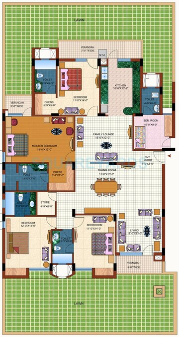  4 BHK Apartment at Purvanchal Royal Park, Sector 137 – for Sale
