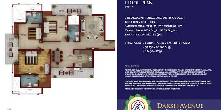 samridhi daksh avenue apartment 3 bhk 1059sqft 20211416101406