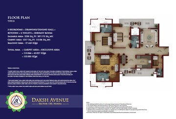  3 BHK Apartment at Samridhi Daksh Avenue, Sector 150 – for Sale