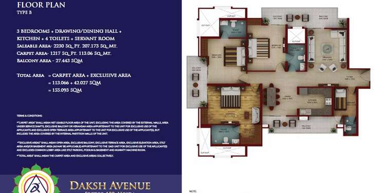 samridhi daksh avenue apartment 3 bhk 1217sqft 20211416101429