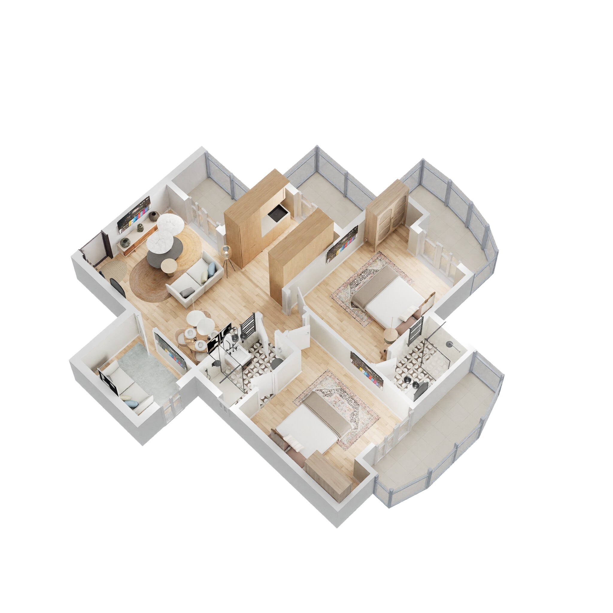 2 BHK 1245 Sq. Ft. Apartment