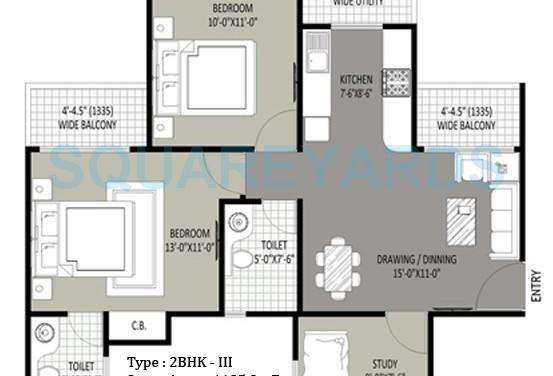 sethi max royle apartment 2bhk st 1125sqft 1