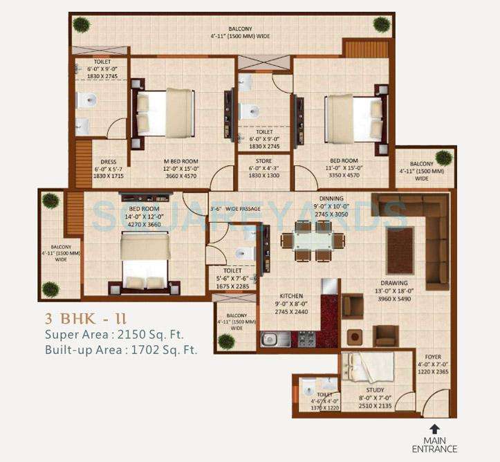 sethi venice apartment 3bhk 2150sqft 1