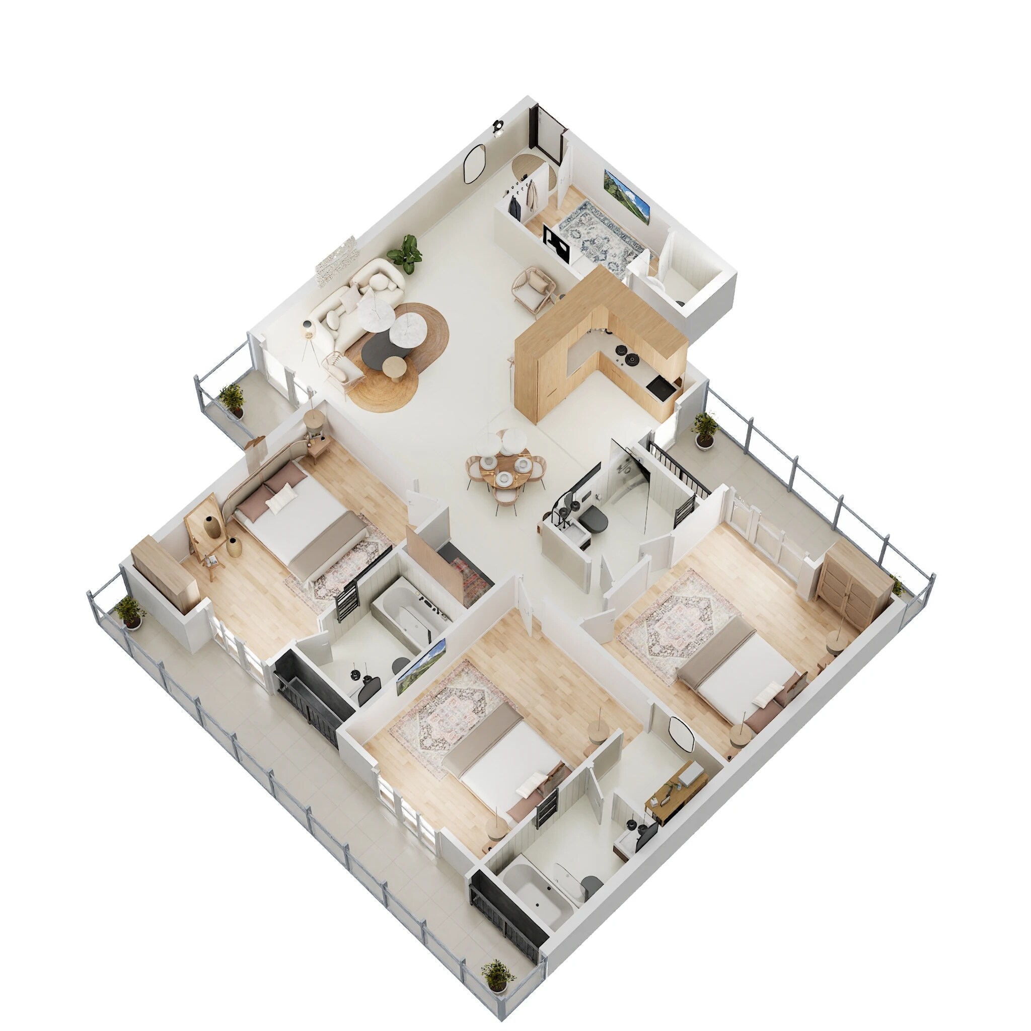 3 BHK 2200 Sq. Ft. Apartment