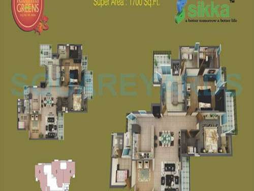 sikka kaamna apartment 3bhk sq 1700sqft 1