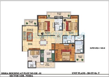  3 BHK Apartment at Sikka Karnam Greens, Sector 143b – for Sale