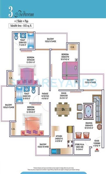  3 BHK Apartment at Skytech Matrott, Sector 76 – for Rent