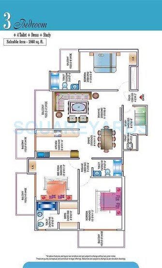 3 BHK Apartment For Rent in Skytech Matrott Sector 76 Noida  8140907