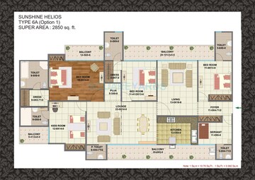  4 BHK Apartment at Sunshine Helios, Sector 78 – for Rent