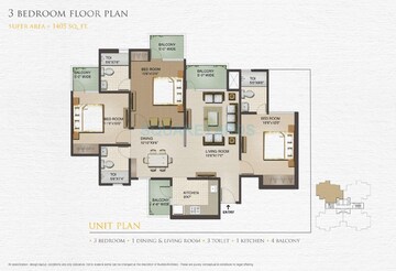  3 BHK Apartment at Sunworld Vanalika, Sector 107 – for Sale