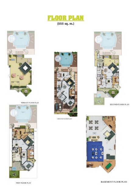 Floor plan of 6 BHK 5972 Sq. Ft. Villa in Supertech Ritz Chateaux, Noida