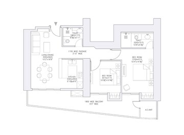  2 BHK Apartment at Supertech Supernova Nova Residences, Sector 94 – for Rent