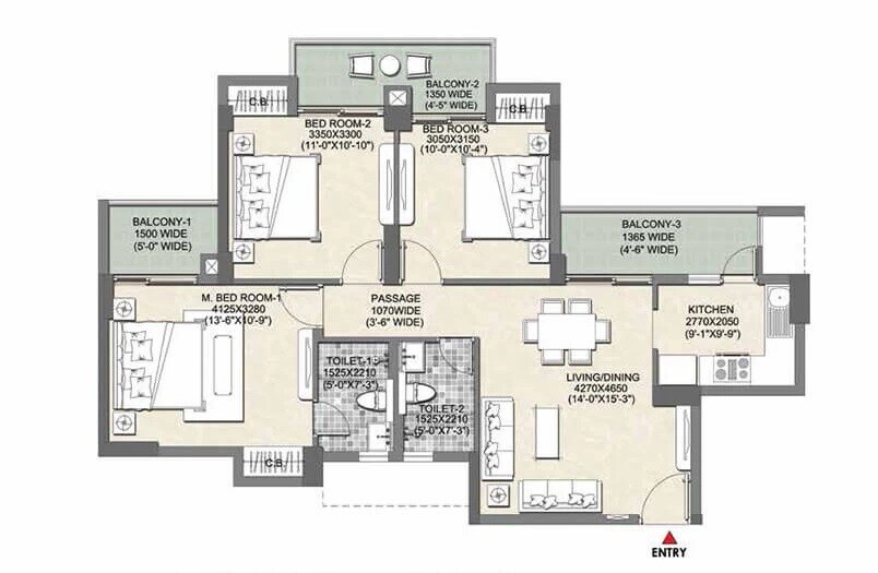 3 BHK Apartment at Tata Eureka Park, Sector 150 – for Sale