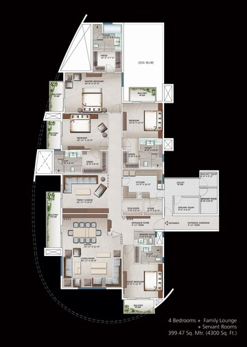  4 BHK Apartment at 3C Lotus 300, Sector 107 – for Sale