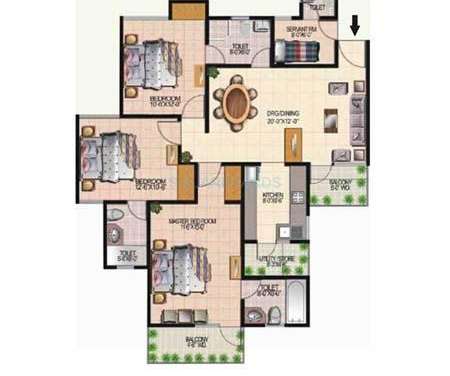 today ridge residency iii apartment 3 bhk 1665sqft 20204506124500