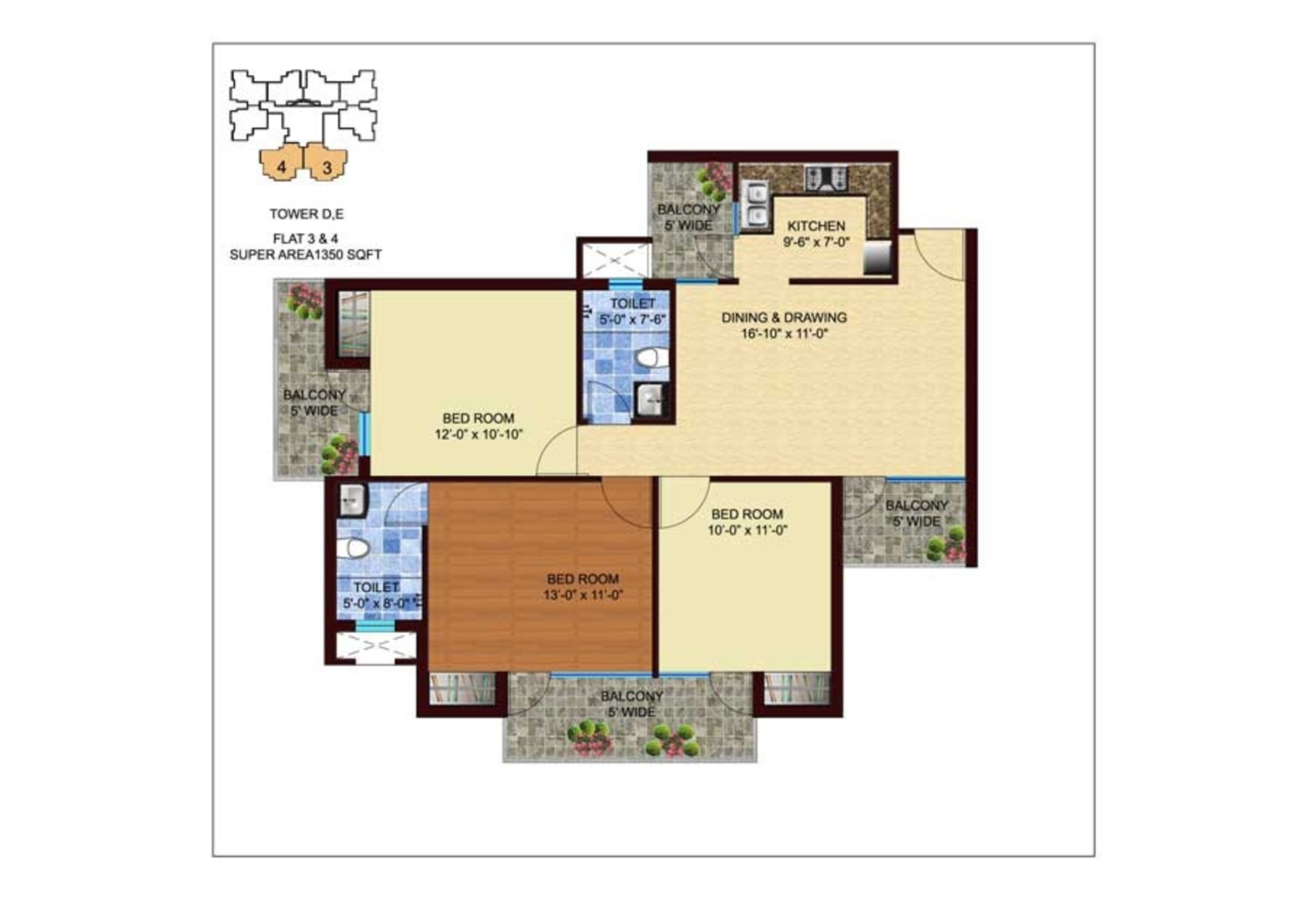 unnati fortune the aranya apartment 3bhk 1350sqft 161