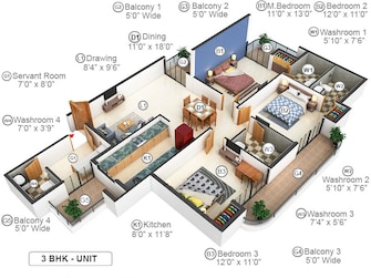 3 BHK Apartment For Resale in Urbtech Hilston Sector 79 Noida  8123167