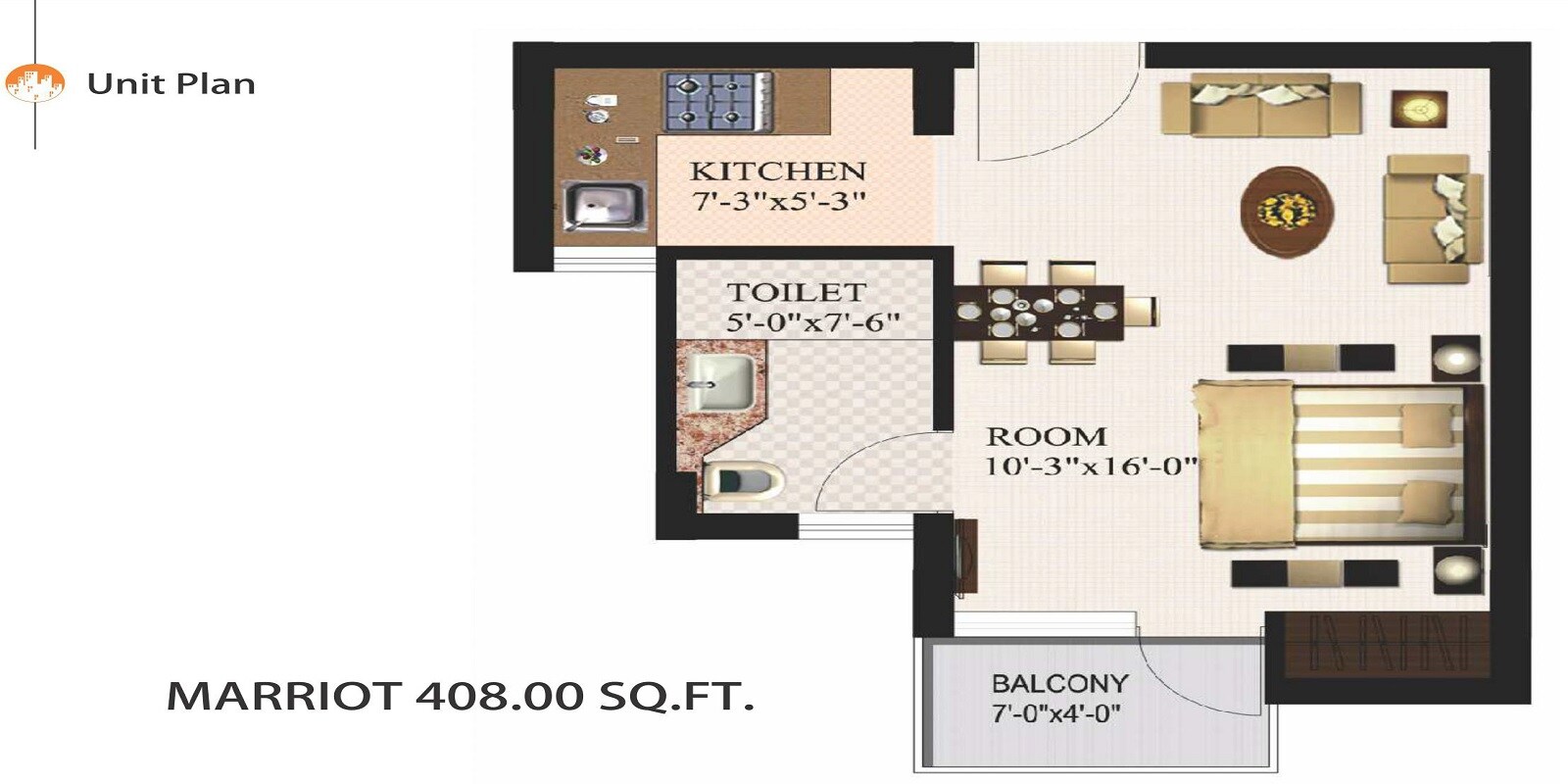  1 BHK Apartment at Urbtech Xaviers, Sector 168 – for Rent