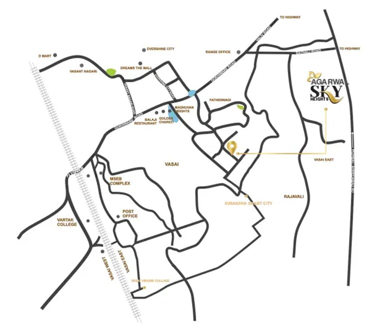 Agarwal Sky Heights Location Image