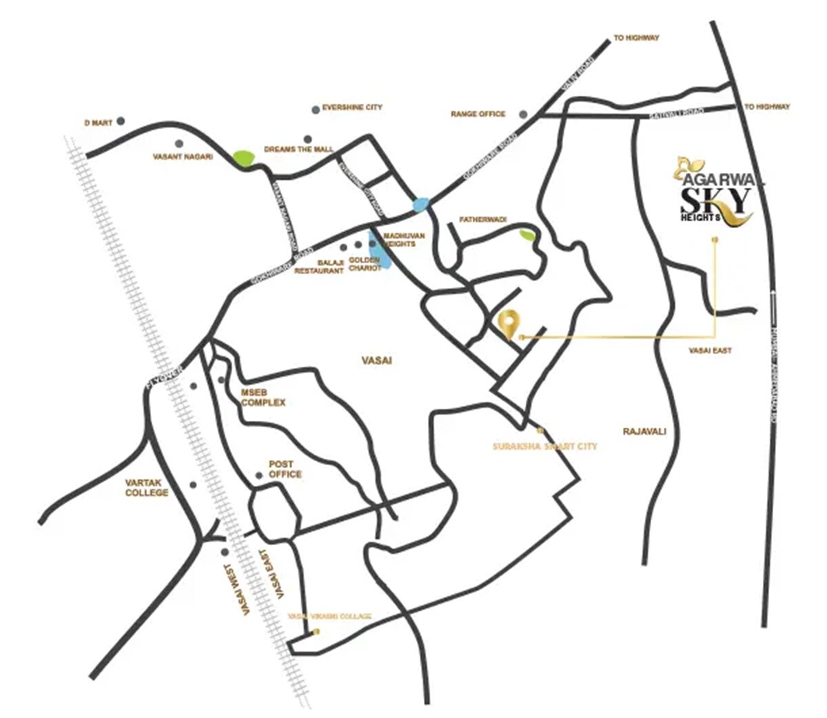 Agarwal Sky Heights Location Image