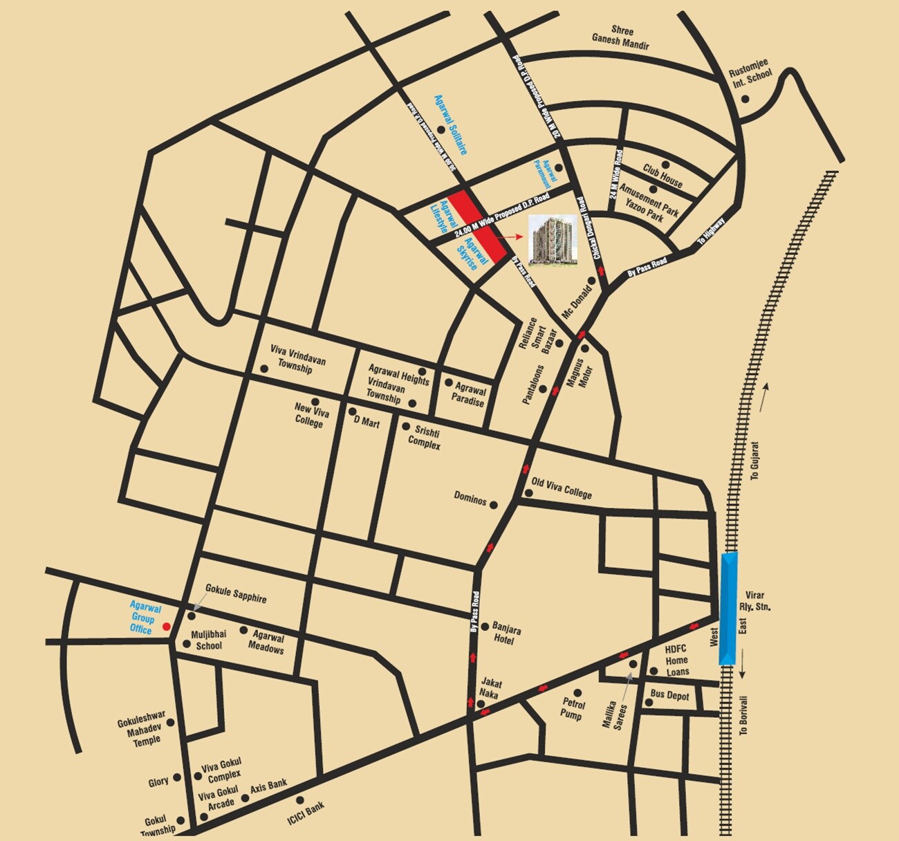 Agarwal Skyrise Location Image