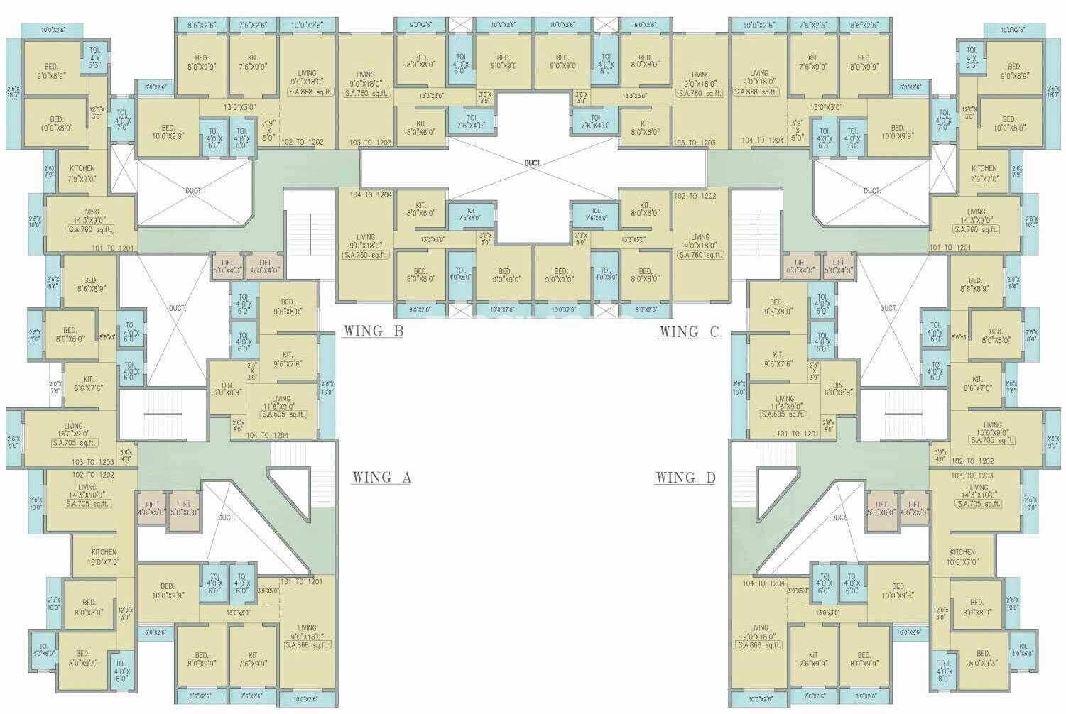 Avaas Shree Krushna Arcade Floor Plans