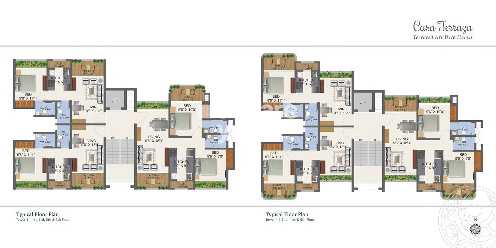Casa Terraza - Terraced Art Deco Homes Floor Plans