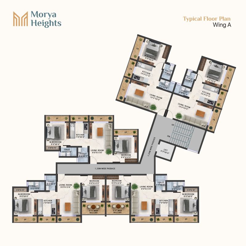 Chandu Morya Heights Floor Plans