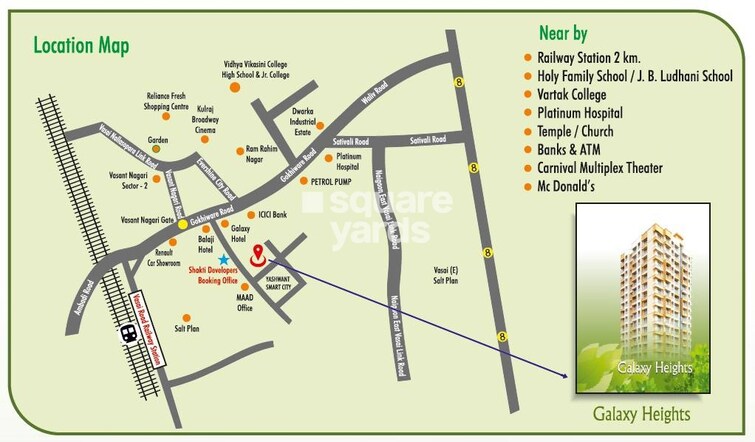 Galaxy Heights Vasai Location Image