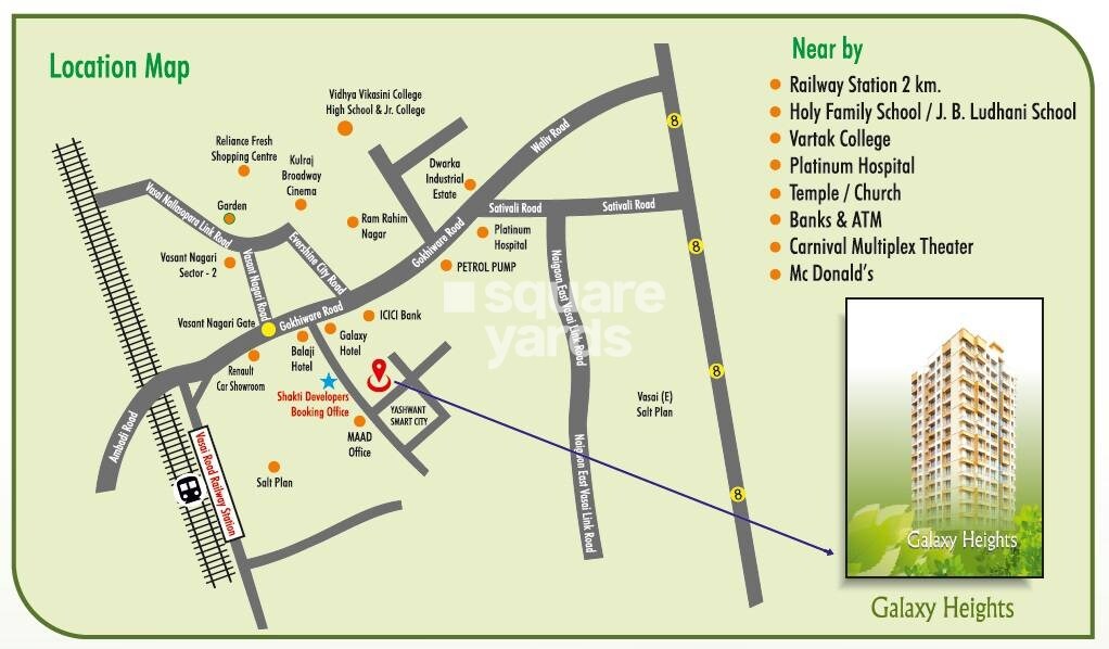Galaxy Heights Vasai Location Image