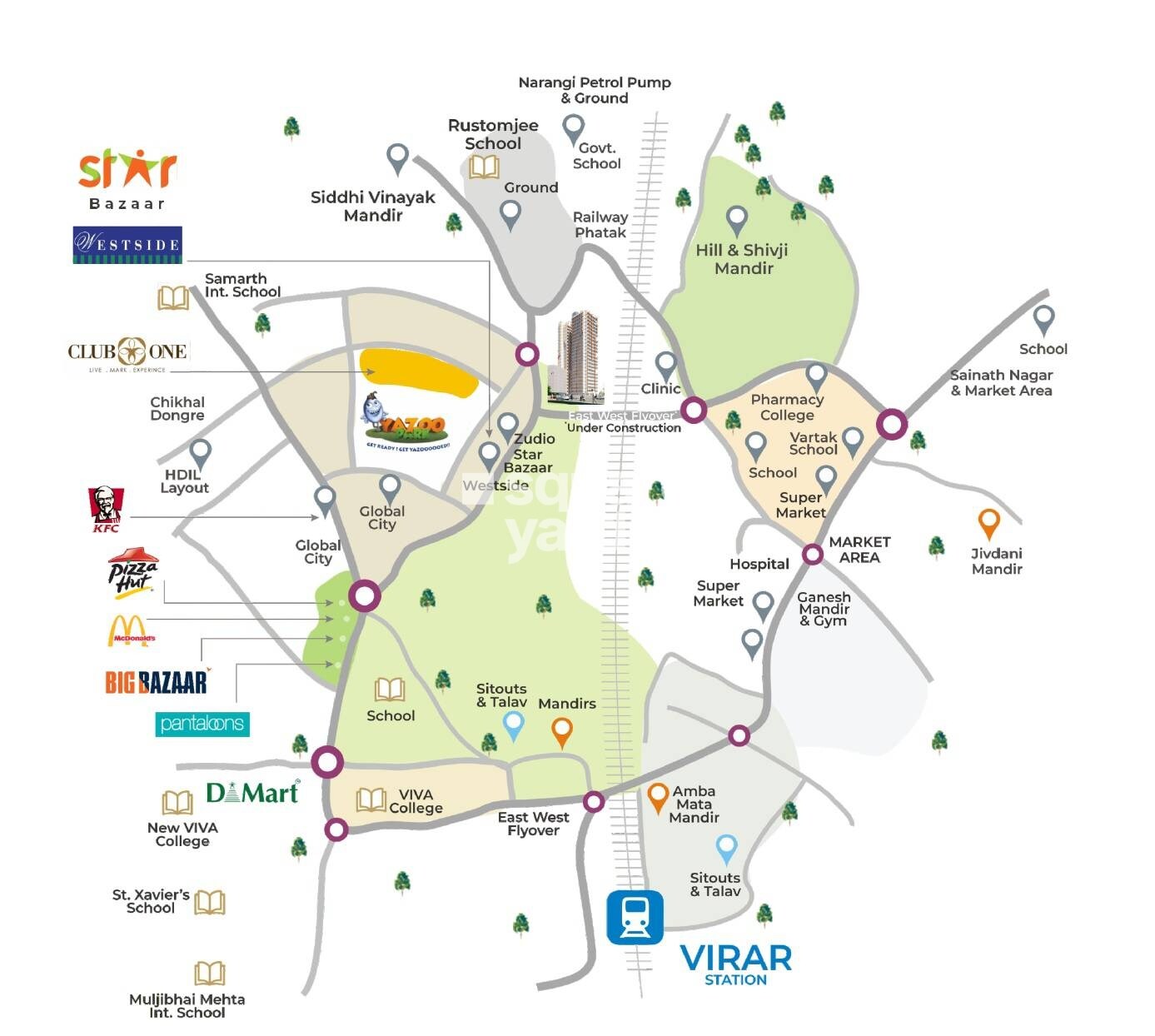 JSB Sai Nakshatra Trrident Location Image