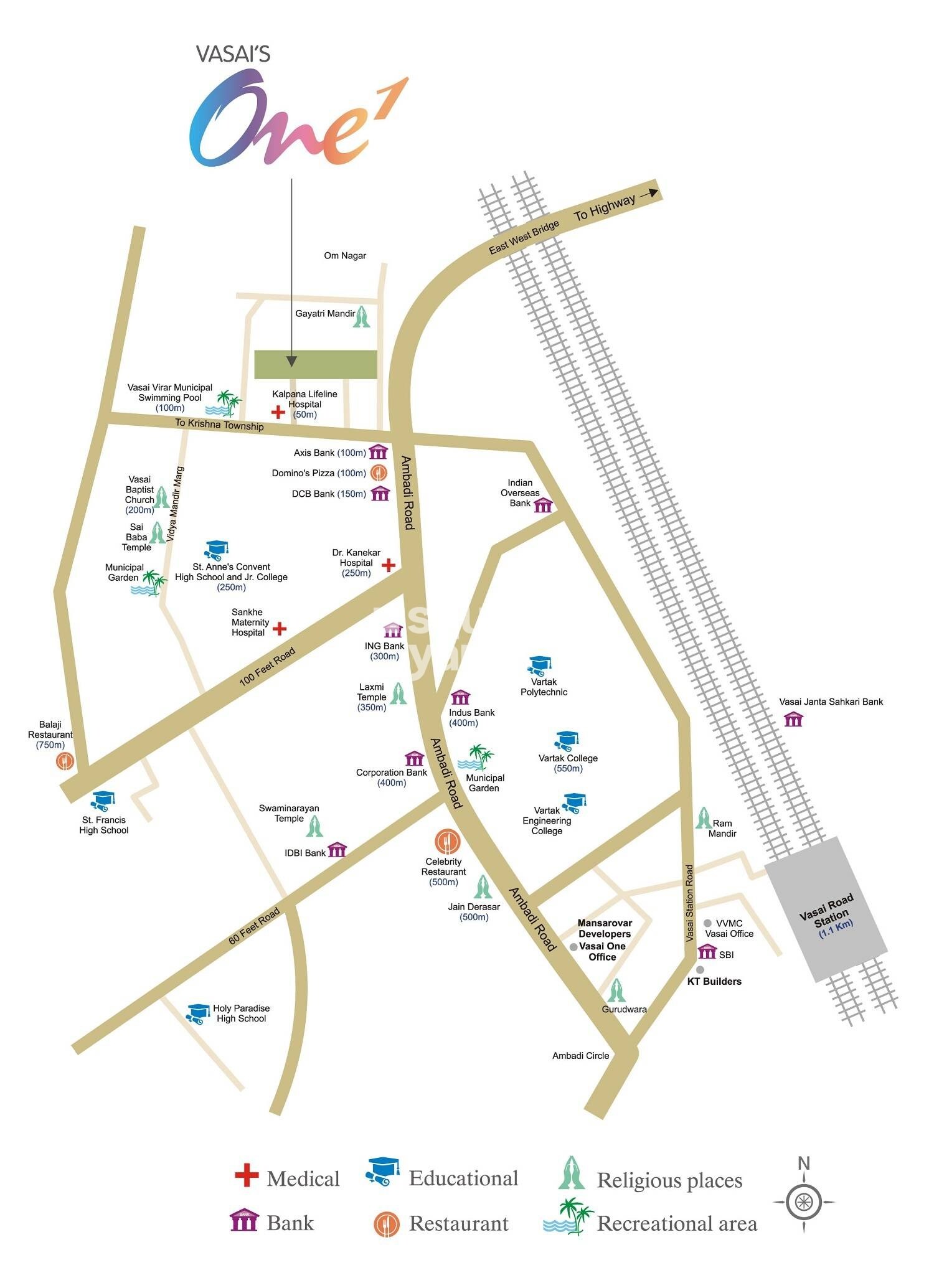 KT Vasai One Location Image