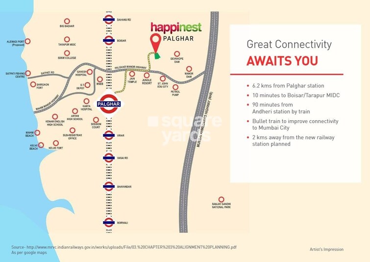 Mahindra Happinest Palghar 1 Location Image