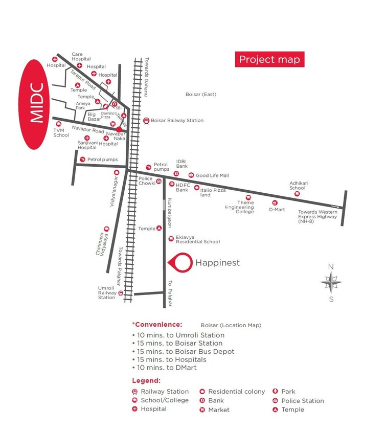 Mahindra Lifespace Happinest 2 Location Image