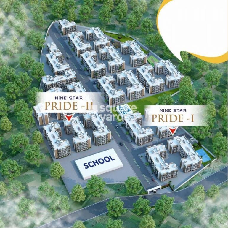 Nine-Star-Pride-1_trucks are parked on the side of the road