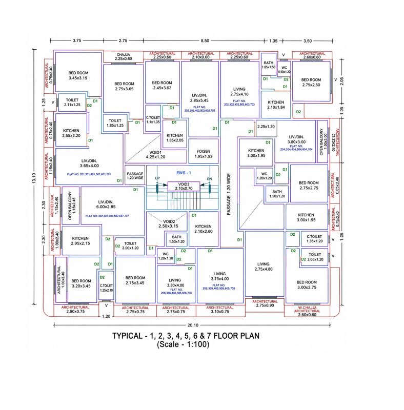 Om Nirman Amrut CHS Floor Plans