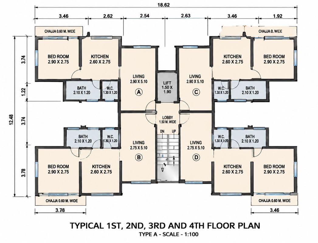 Om Sai Apartment Floor Plans