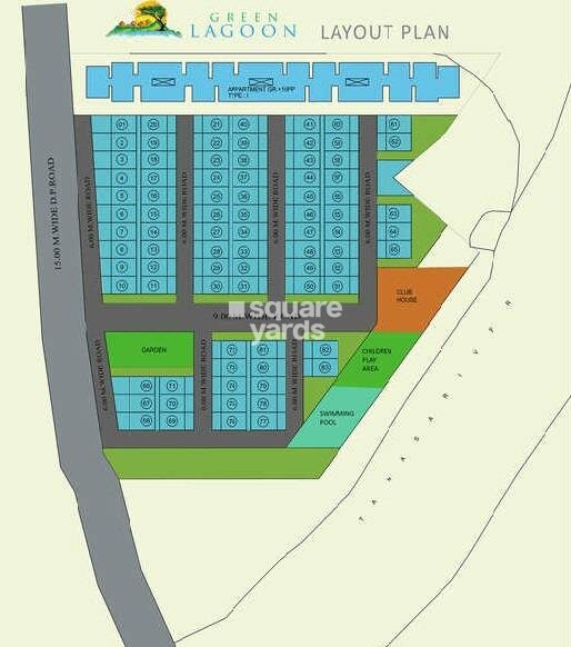 Palm Green Lagoon Studio Apartment Master Plan 1