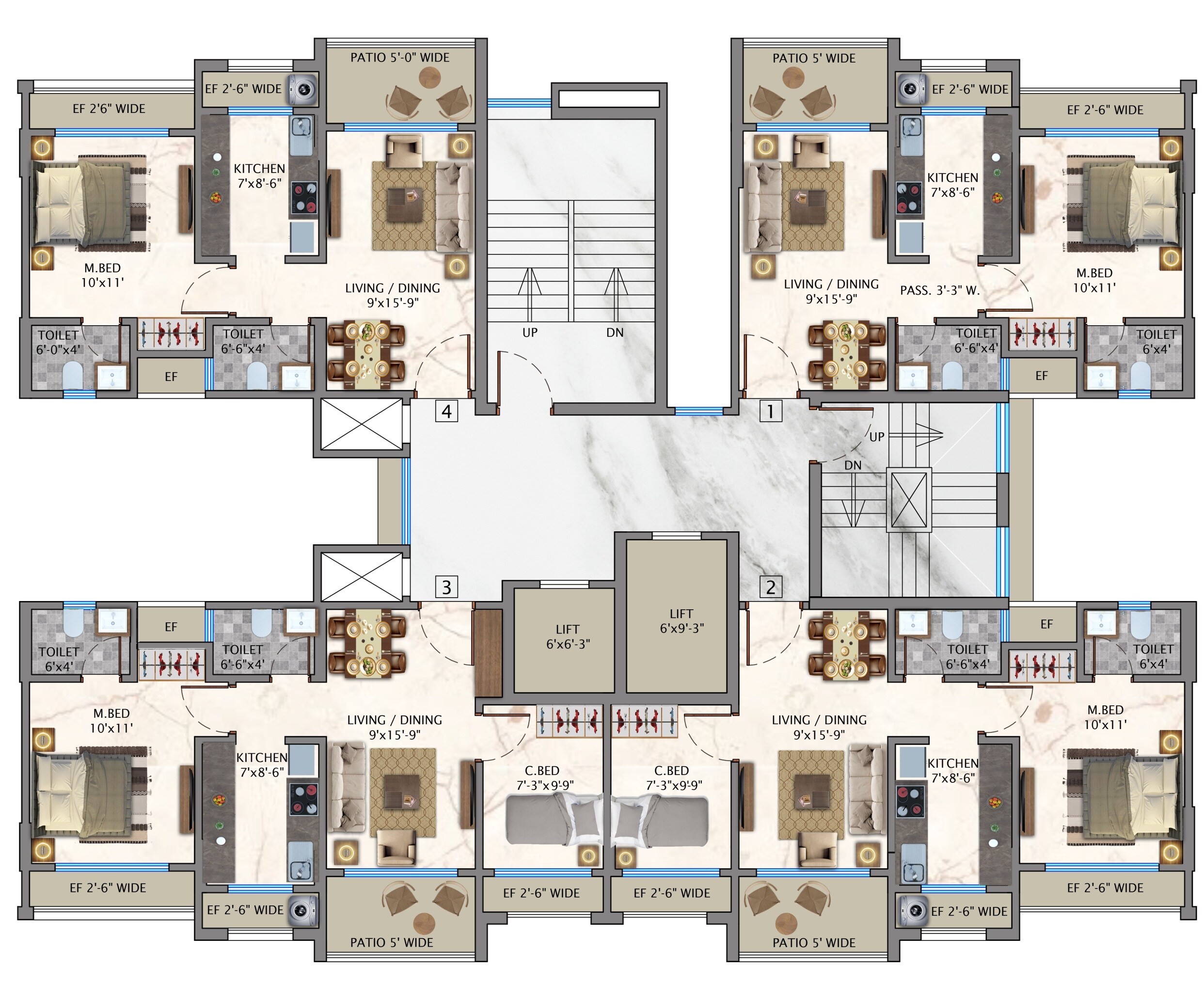 Pearl Flora Floor Plans
