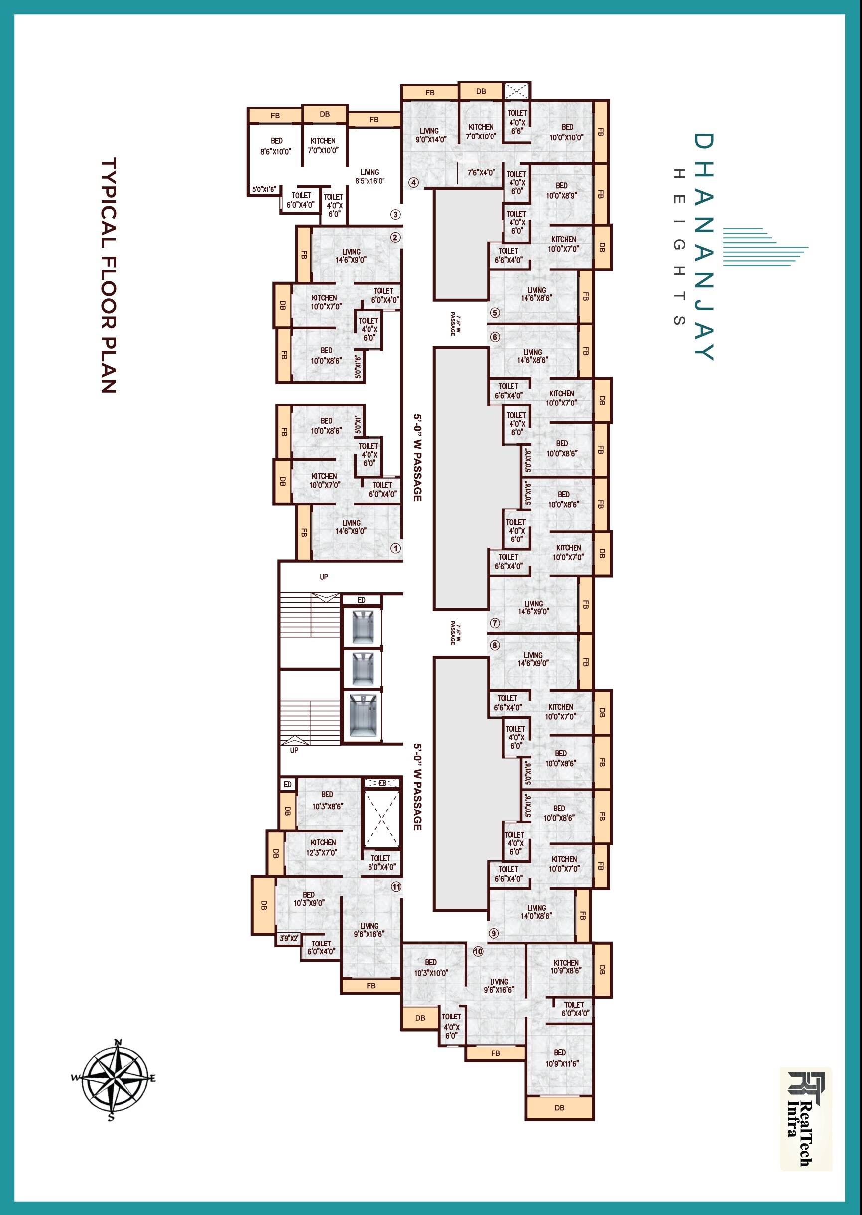 Realtech Dhananjay Heights Floor Plans