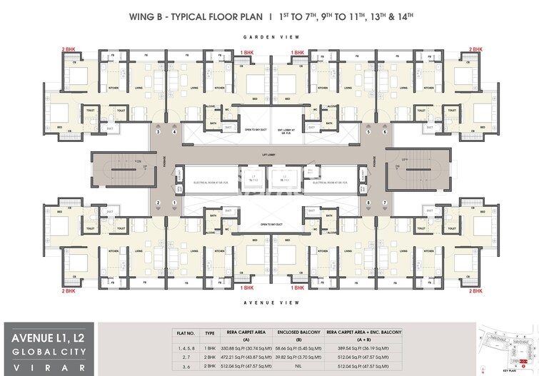 Rustomjee Avenue L1 Floor Plans 1