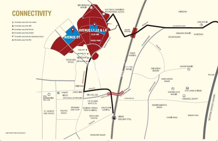 Rustomjee Avenue L1 Location Image