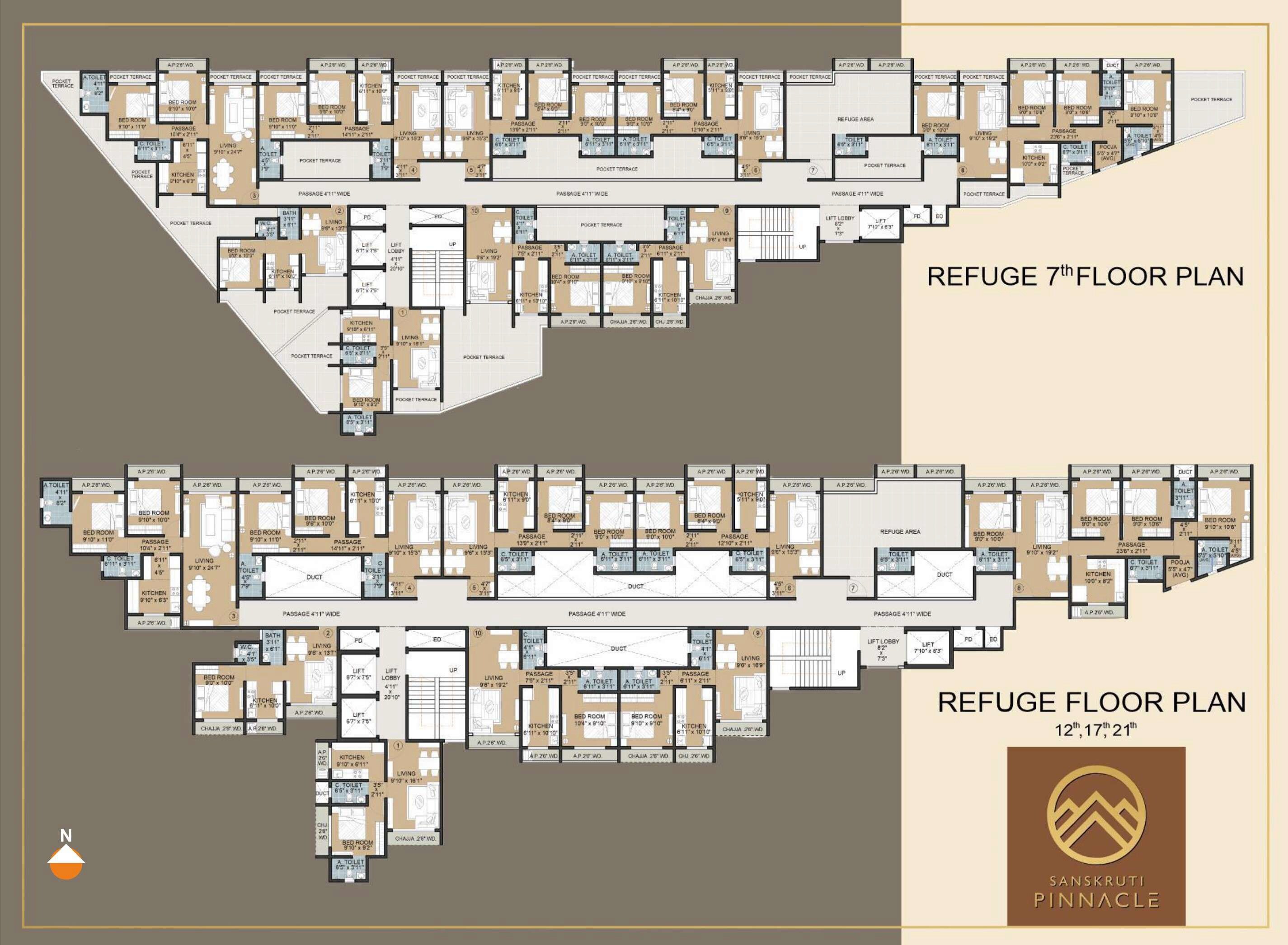 Sanskruti Pinnacle Floor Plans