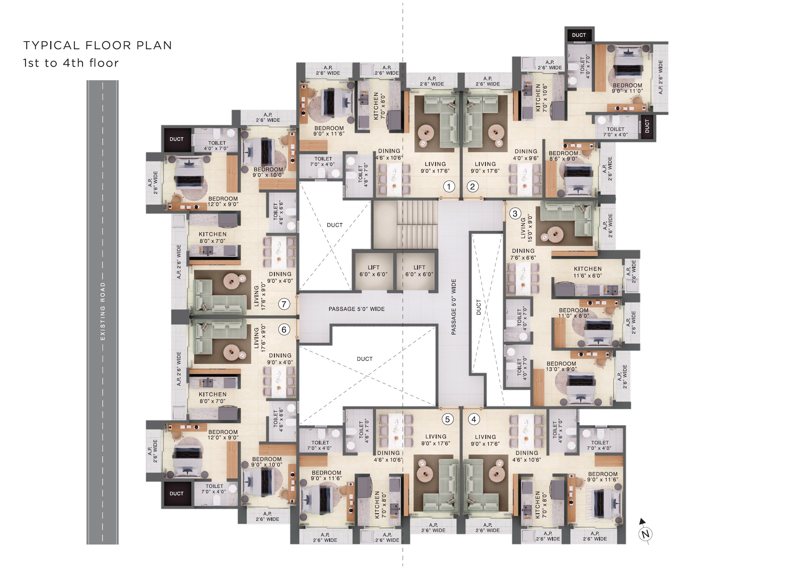 Shantee Ekata Residency Floor Plans